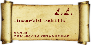 Lindenfeld Ludmilla névjegykártya